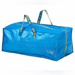 IKEA Frakta Storage Bag Blue 20 Gallon Zipper Duffle Backpack New Unused